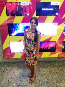 A picture of a girl at Ibiza Rocks Hotel wearing a Zara floral dress