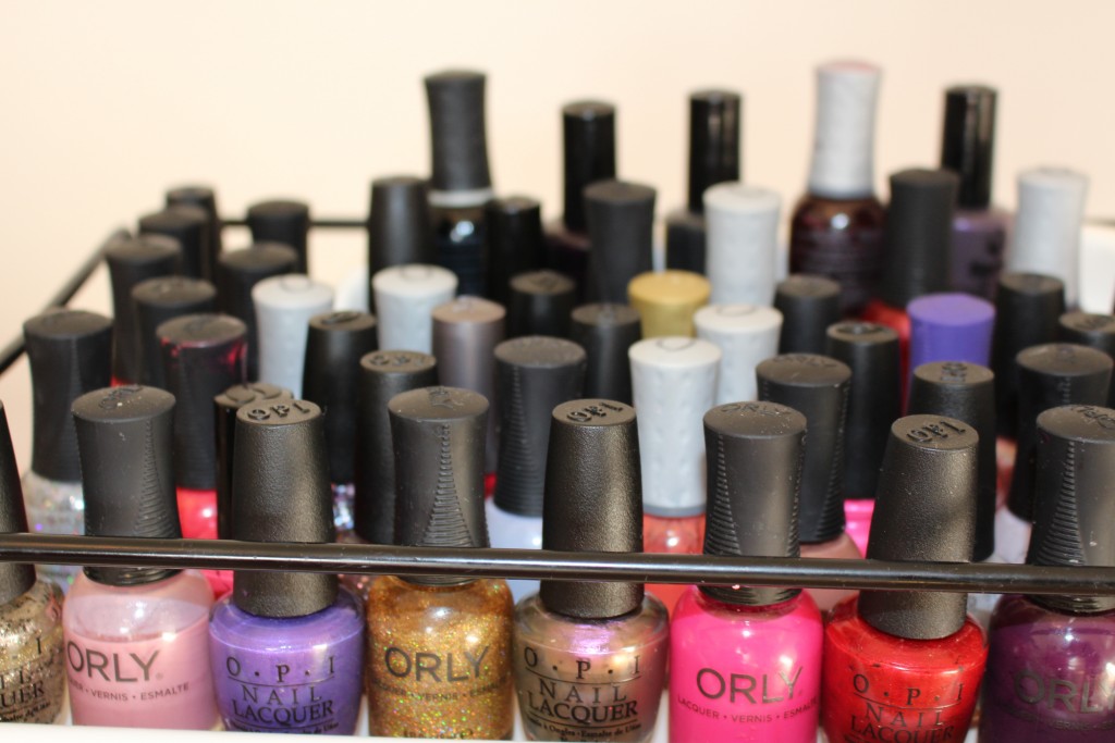 A selection of OPI and Orly nail polishes