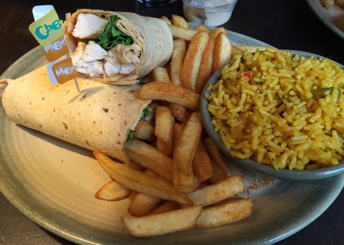 A picture of Nandos double chicken wrap