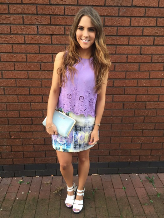 A picture of a girl in a summer outfit 