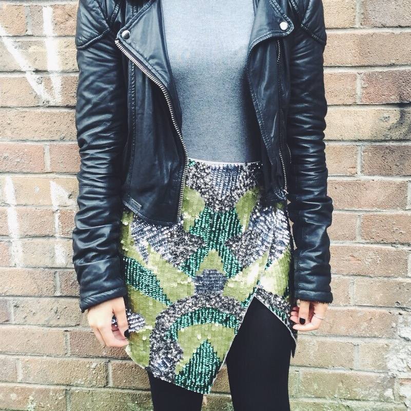 A picture of a fashion blogger wearing ASOS skirt