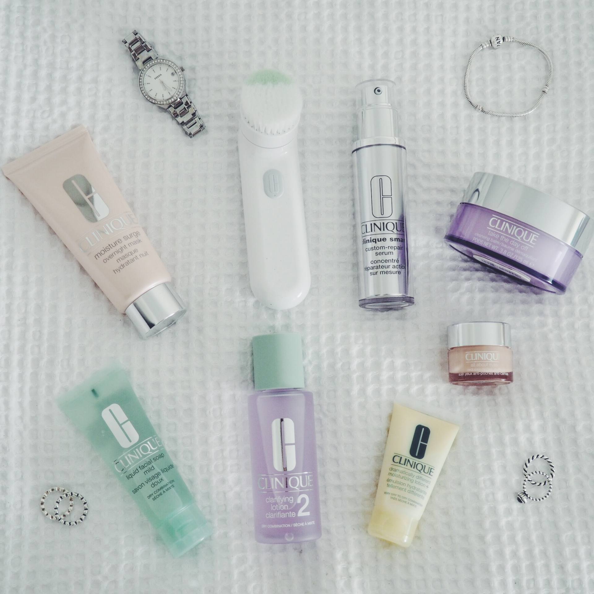 A picture of Clinique skincare products