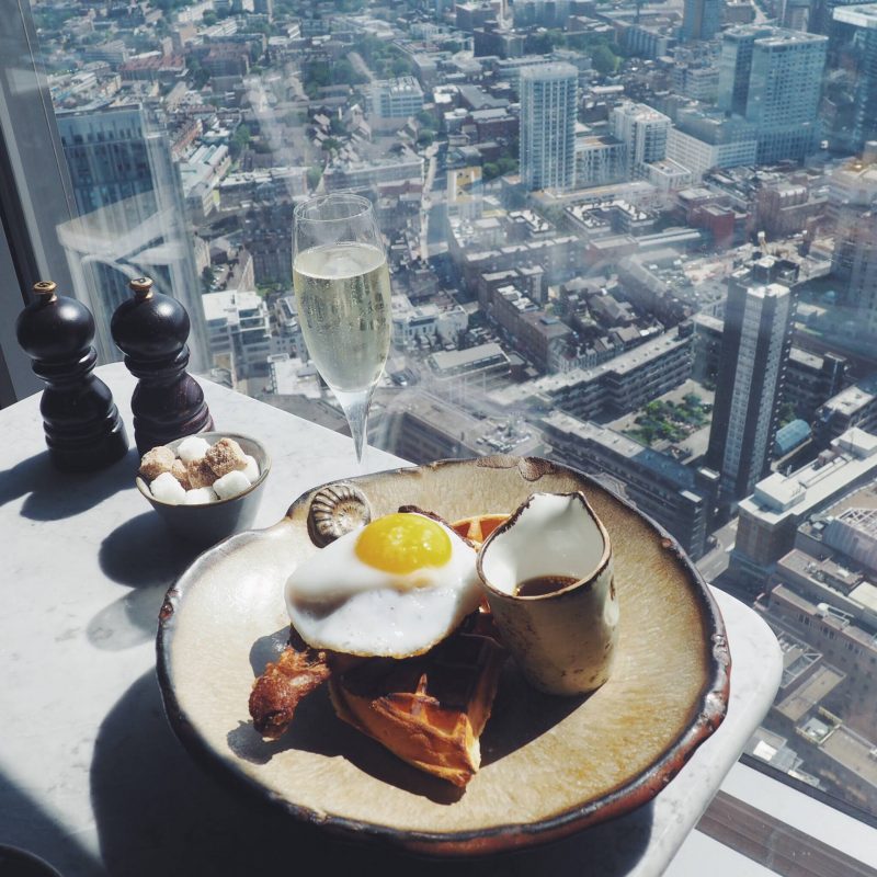 Window seat at Duck & Waffle