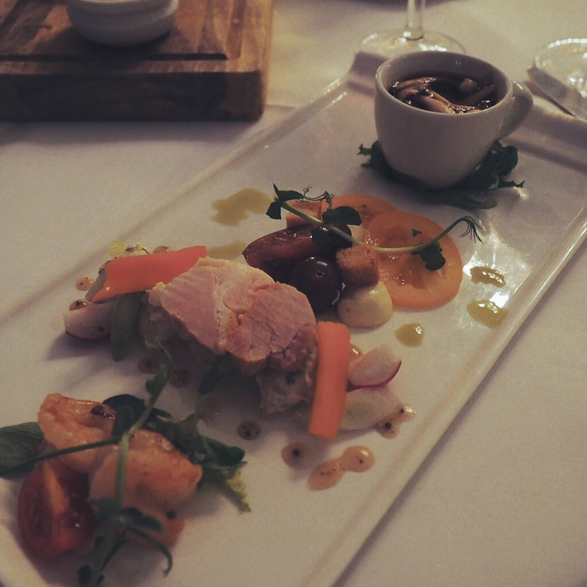Dinner at the Eliot Restaurant, Coed-Y-Mwster