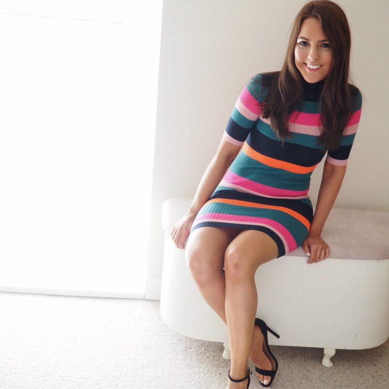 Ribbed stripe dress by Noisy May